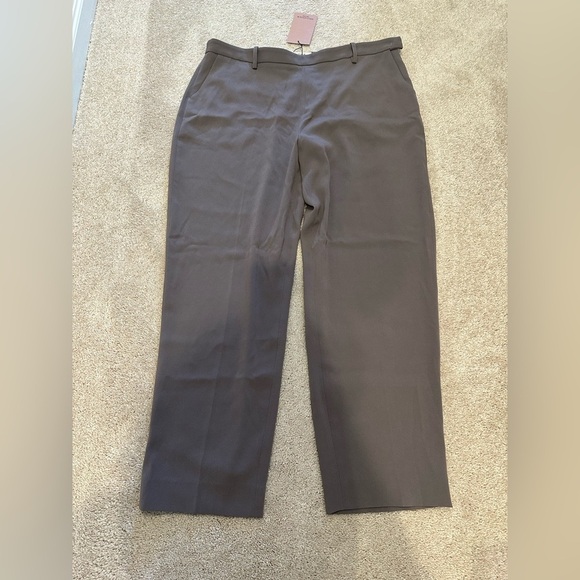 MM.LaFleur Vesterbro Dress Pants 16 NEW Straight Leg Tailored Dark Clay Career - Picture 5 of 5